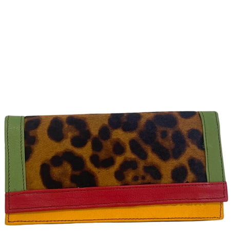 Soruka Island Leather Purse - Leopard Red