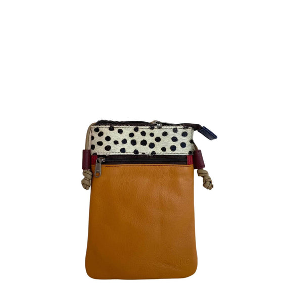 Soruka Lua Leather Crossbody Bag - Orange