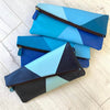 Soruka Mila Leather Clutch Bag - Blue Tones