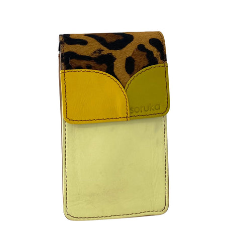 Soruka Miley Leather Phone Bag - Leopard Yellow