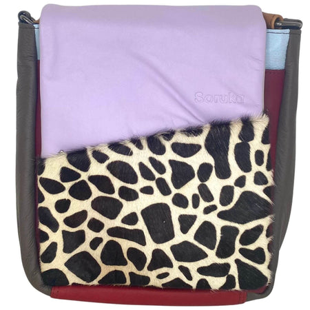 Soruka Sarah Leather CrossBody Bag - Lilac Giraffe