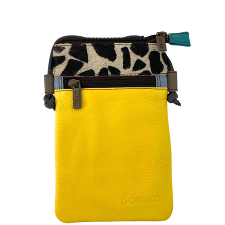 Soruka Lua Leather Crossbody Bag - Yellow