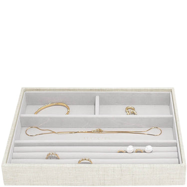 Stackers Classic Jewellery Box (Ring Bracelet Layer) Linen