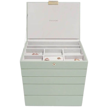 Stackers Classic Jewellery Box (Set) - Sage Green (5 layers)