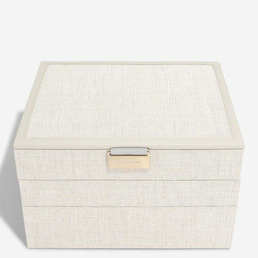 Stackers Classic Jewellery Box (Set) - Linen Oatmeal