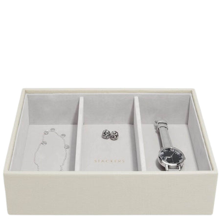 Stackers Classic Jewellery Box (Watch & Accessory layer) - Oatmeal