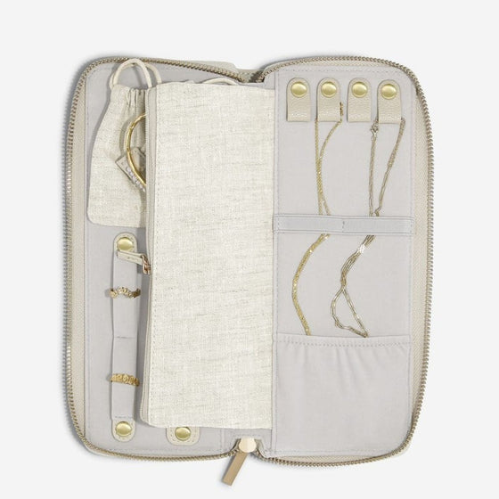 Stackers Jewellery Roll - Linen Oatmeal