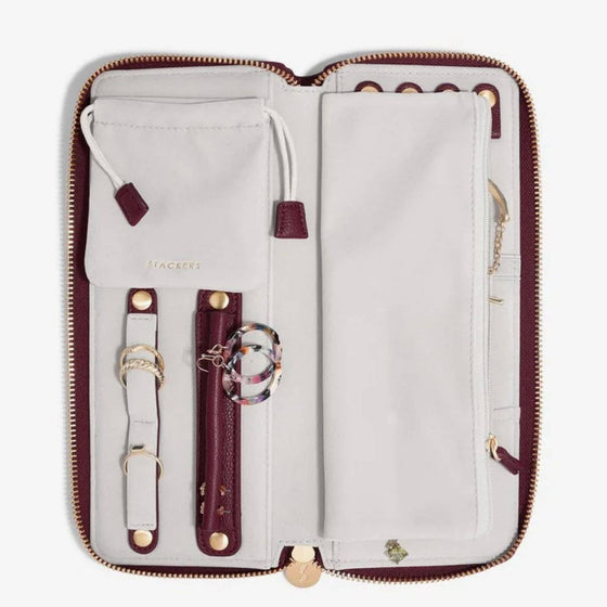 Stackers Jewellery Roll - Burgundy