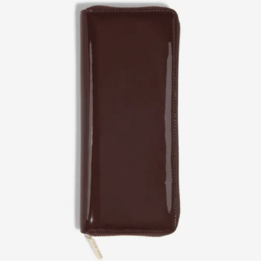 Brown wallet on a white background