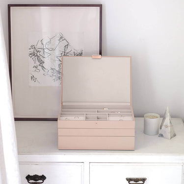 Stackers Supersize Jewellery Box (Set) - Blush Pink (Rose Gold Hardware)