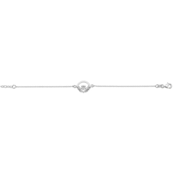 Sterling Silver Claddagh Dainty Bracelet