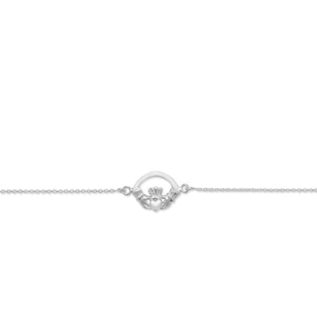 Sterling Silver Claddagh Dainty Bracelet