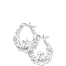 sterling-silver-claddagh-hinged-hoop-earrings
