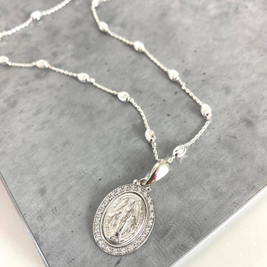 sterling-silver-miraculous-medal-diamond-cut-bobble-necklace_1