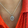 Sterling Silver Miraculous Medal & Twist Rope Chain Necklace