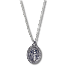 Sterling Silver Miraculous Medal & Multi Link Chain Necklace