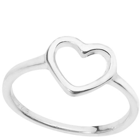 Sterling Silver Open Heart Ring