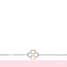 girls heart clover pendant silver bracelet