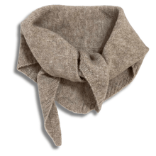 Taupe Knit Triangle Neck Scarf