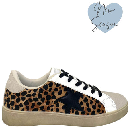 Teddy Smith Cheetah & Black Lace Sneakers