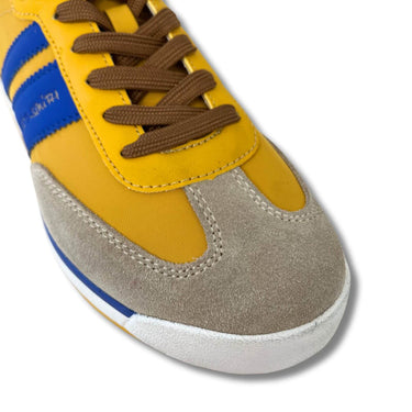 teddy-smith-yellow-cream-blue-suede-slim-sole-retro-sneakers