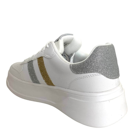 Teddy Smith Sparkly White Sneakers