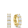 gold 18k plated small hoop earrings with crystals