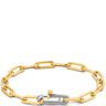 ladies 18k gold plated oval link bracelet