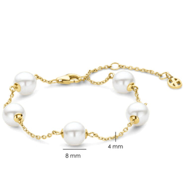 Ti Sento Gold Pearl Bracelet