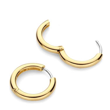 Ti Sento Gold Plain Hoop Earrings - 20mm