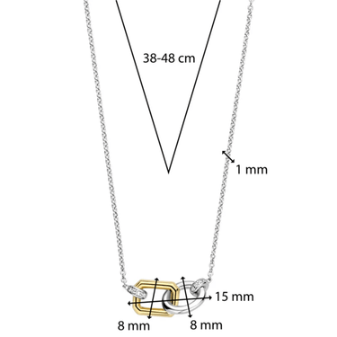 Ti Sento Gold & Silver Linked Necklace