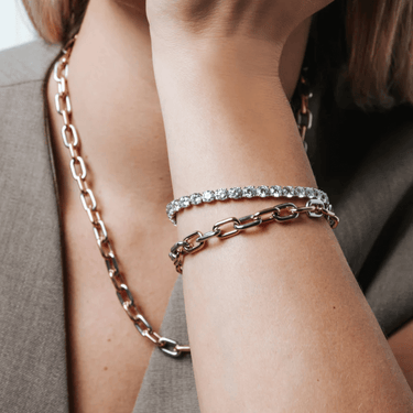 Ti Sento Gold & Silver Oval Link Bracelet