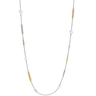 ladies two tone pearl necklace
