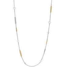 ladies two tone pearl necklace