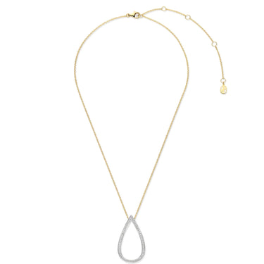 Ti Sento Two Tone Classic Oval Pendant Necklace