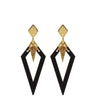TooLally Arrowheads Earrings - Black Glitter