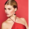 TooLally Heart Drop Earrings - Sienna Red