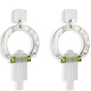 TooLally Petite Art Deco Chandeliers Earrings - Regent Green