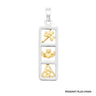 Two Tone Celtic Pendant & Chain Necklace Set
