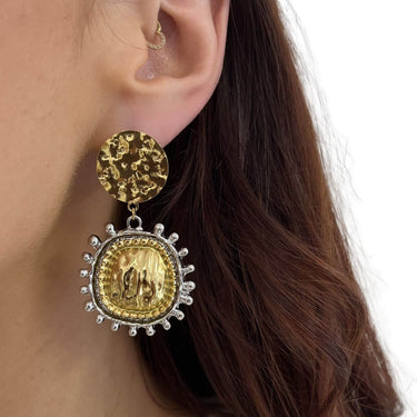 two-tone-large-double-disc-drop-earrings