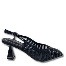 black caged high heel shoes
