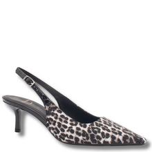 ladies leopard pattern sling back high heel shoes