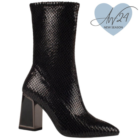 Una Healy Black Python Sock Boots