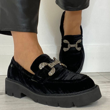 una-healy-black-velvet-chunky-sole-loafers
