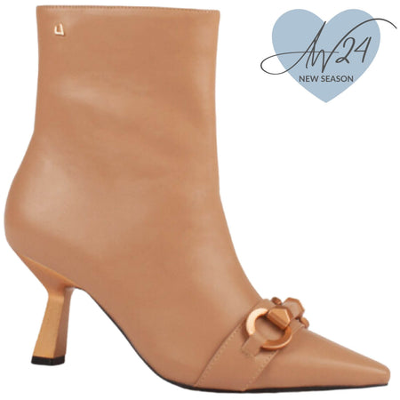 Una Healy Caramel Kitten Heel Boots