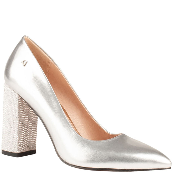 Una Healy Evening Star Court Shoes - Silver