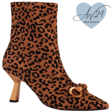 Una Healy Leopard Kitten Heel Boots