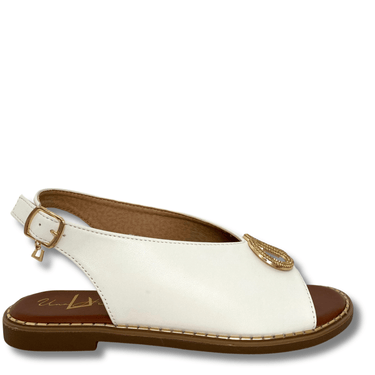 Una Healy Sling Back Open Toe Shoes - White