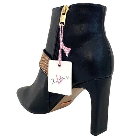 Una Healy Sparkly Brooch Ankle Boots - Black