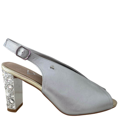 Una Healy Straight Life Sling Back Jewelled Heel Sandals - Gold